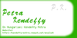 petra kendeffy business card